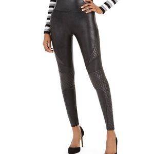 Spanx Quilted Faux Leather Leggings